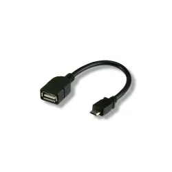 Kabel Usb 2.0 Otg A-microb M/ż 0.2m Czarny